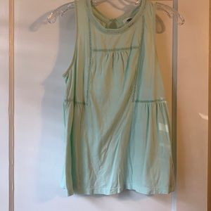 Light Aqua Blue High NeckTank